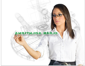 Businesswoman writing on clear board, Clear Solutions