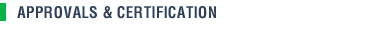 Approvals & Certification